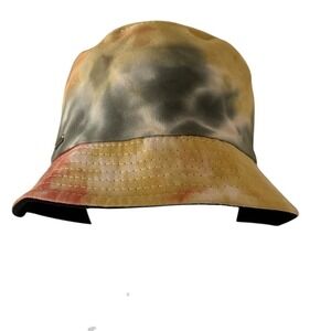 Steve Madden Yellow Orange Wash Tye Dye Bucket Hat OS
